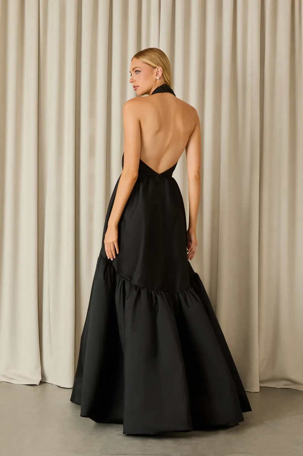 VESTIDO LONGO ADRIANA TAFETA - foto 2