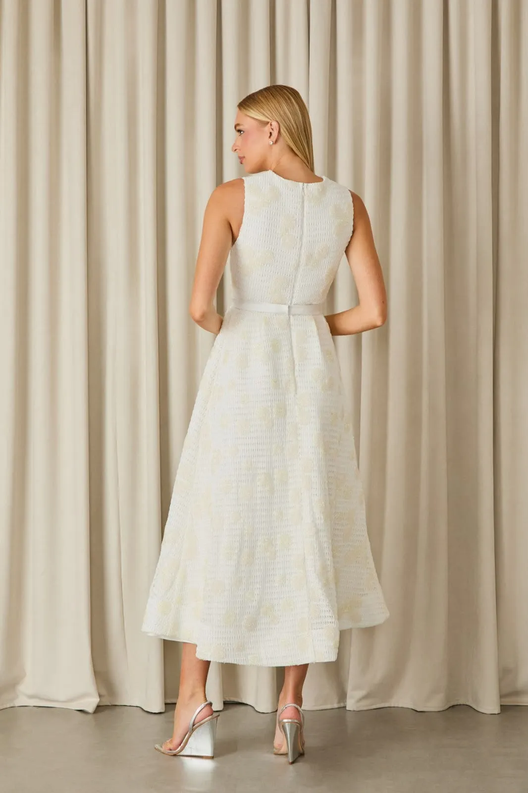 VESTIDO MIDI ROMANA CINTO LACO - foto 2